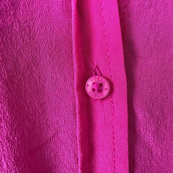Guess Silk Fuchsia Sleeveless Blouse | Size Small - Picture 3 of 8